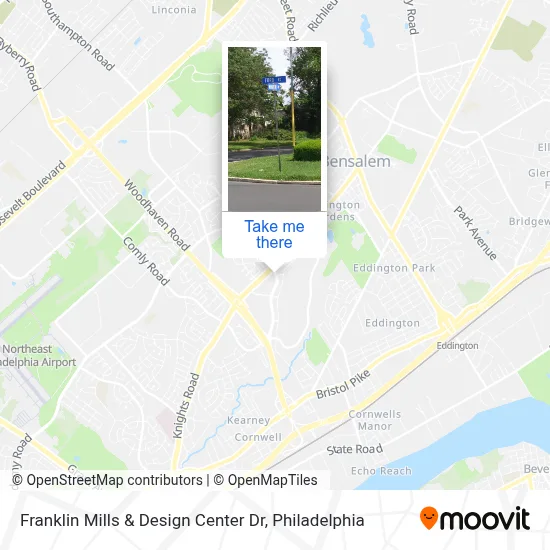 Franklin Mills & Design Center Dr map