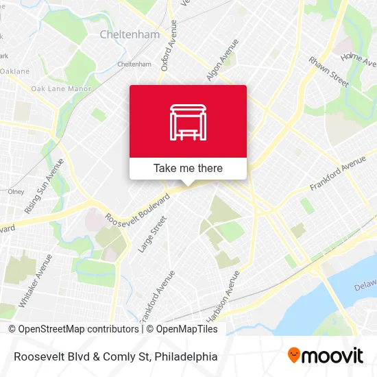 Roosevelt Blvd & Comly St map
