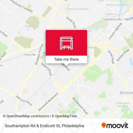 Southampton Rd & Endicott St map