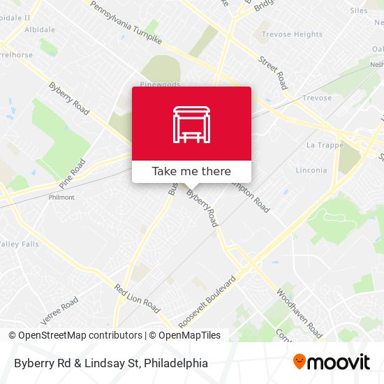 Byberry Rd & Lindsay St map