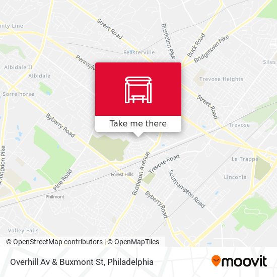 Mapa de Overhill Av & Buxmont St