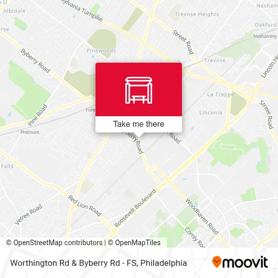 Worthington Rd & Byberry Rd - FS map