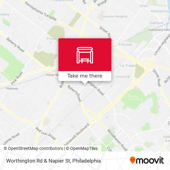 Worthington Rd & Napier St map