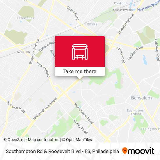Southampton Rd & Roosevelt Blvd - FS map