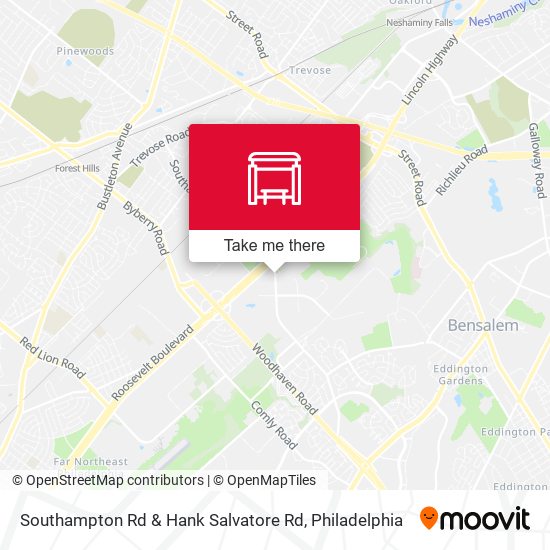 Southampton Rd & Hank Salvatore Rd map