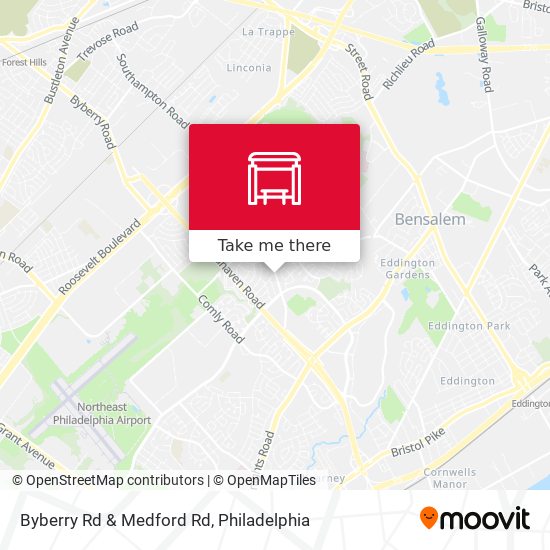 Byberry Rd & Medford Rd map