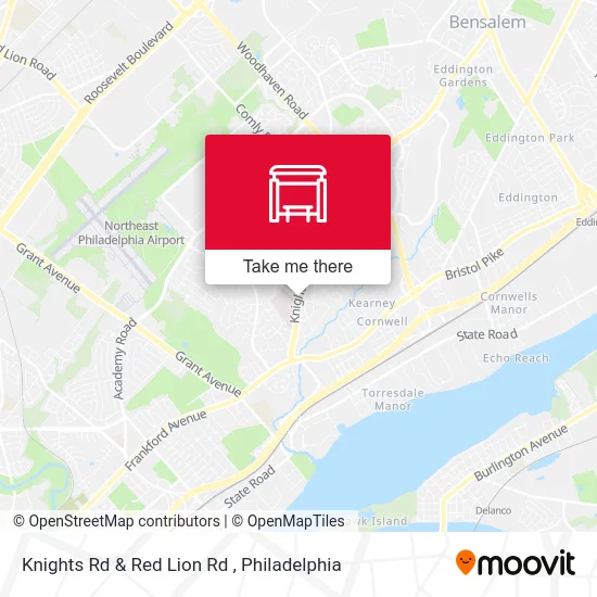 Knights Rd & Red Lion Rd map