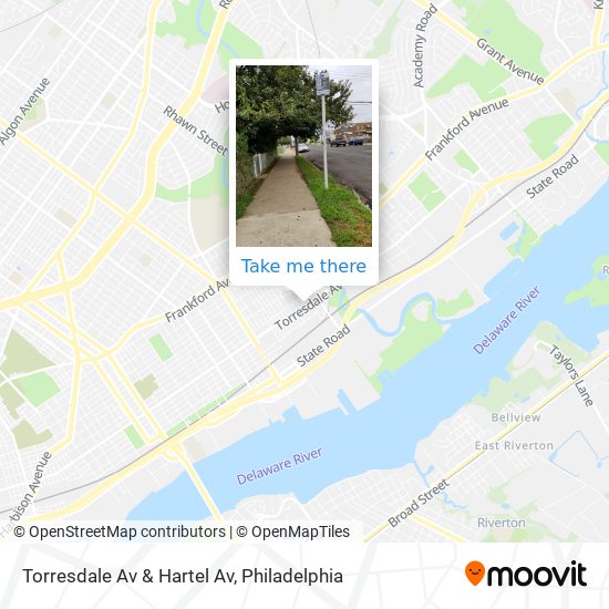 Torresdale Av & Hartel Av map