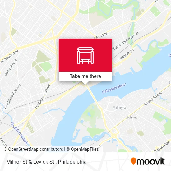 Milnor St & Levick St map