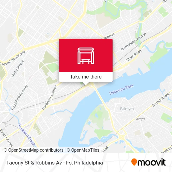 Tacony St & Robbins Av - Fs map