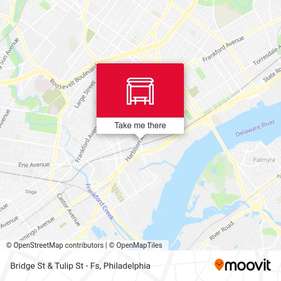 Bridge St & Tulip St - Fs map