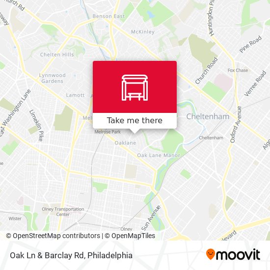 Mapa de Oak Ln & Barclay Rd
