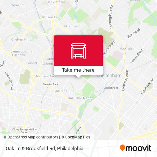 Mapa de Oak Ln & Brookfield Rd