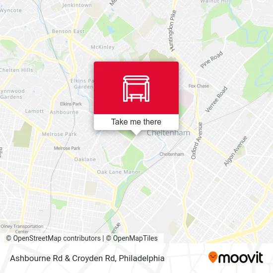 Ashbourne Rd & Croyden Rd map
