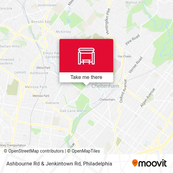 Ashbourne Rd & Jenkintown Rd map