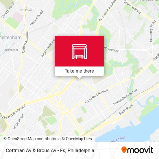 Cottman Av & Brous Av - Fs map