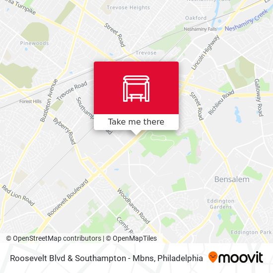 Roosevelt Blvd & Southampton - Mbns map