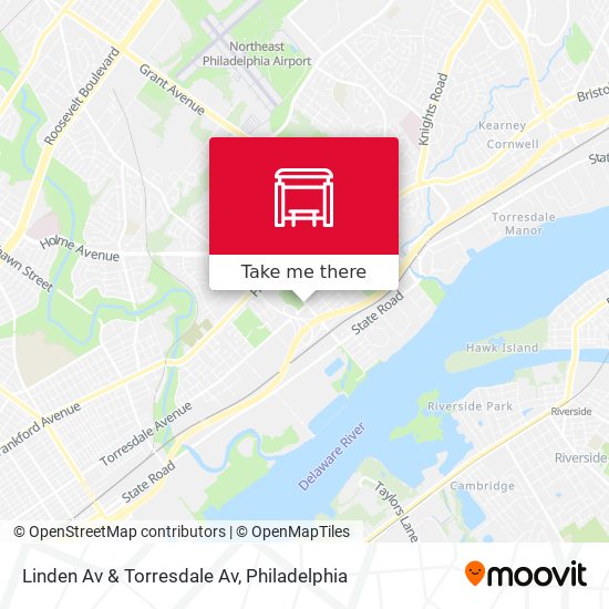 Linden Av & Torresdale Av map