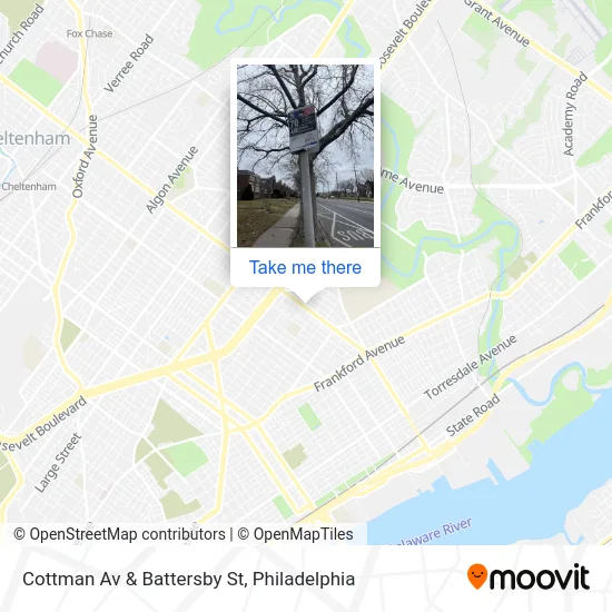 Cottman Av & Battersby St map