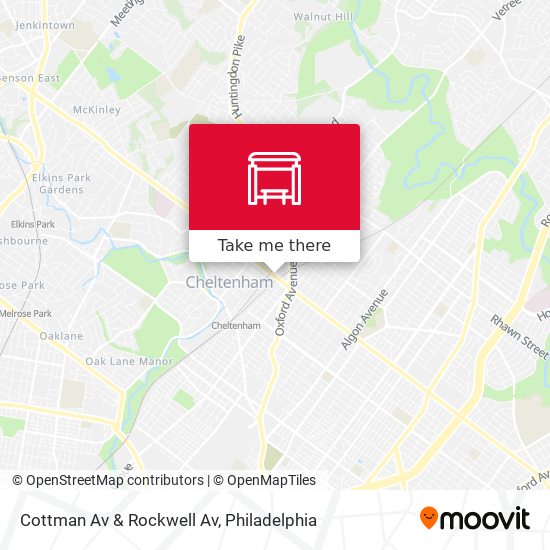 Cottman Av & Rockwell Av map