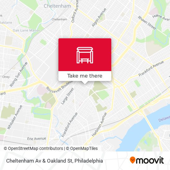 Mapa de Cheltenham Av & Oakland St