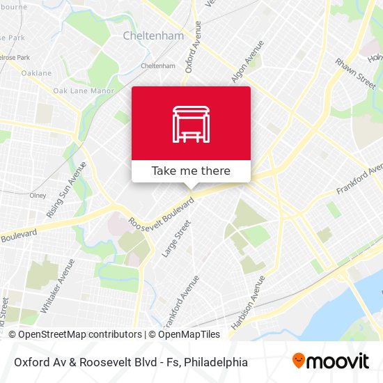 Mapa de Oxford Av & Roosevelt Blvd - Fs