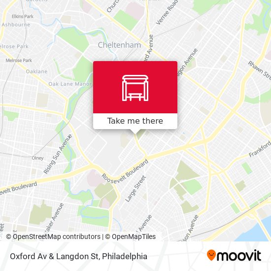 Oxford Av & Langdon St map