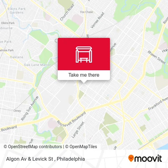 Algon Av & Levick St map