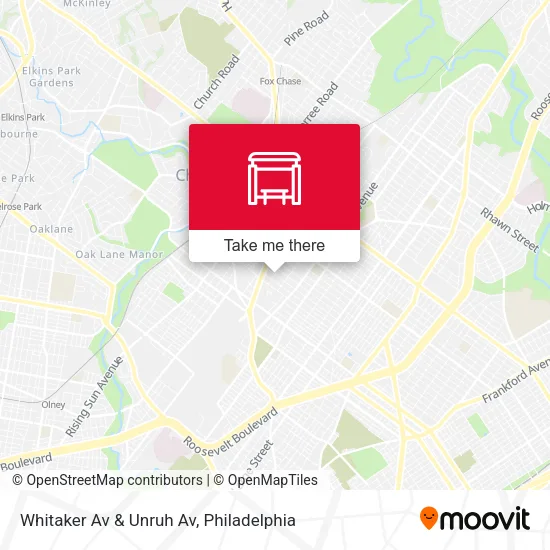 Whitaker Av & Unruh Av map