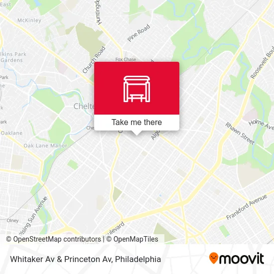 Whitaker Av & Princeton Av map