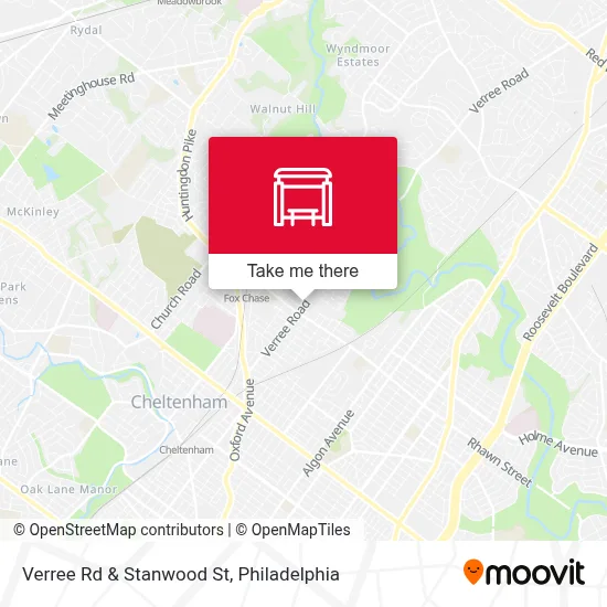 Verree Rd & Stanwood St map