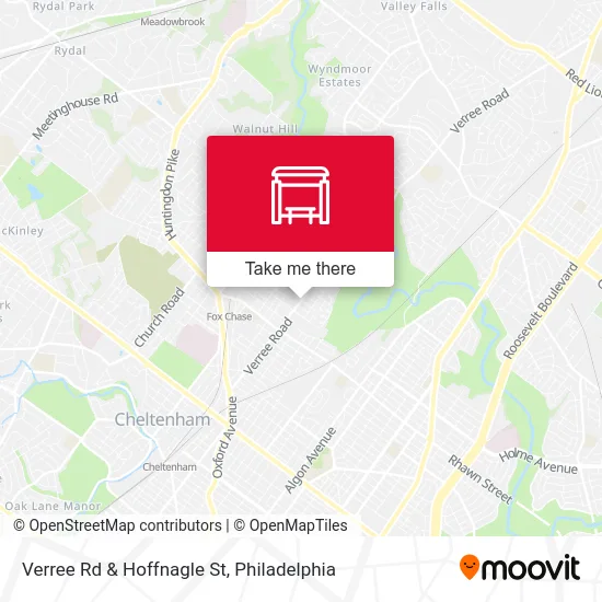 Verree Rd & Hoffnagle St map