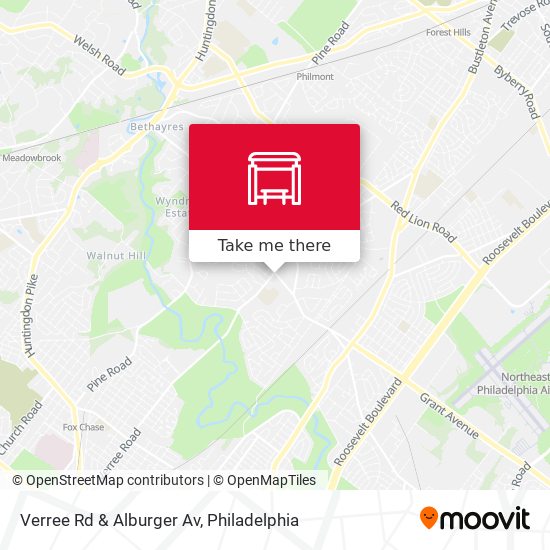 Verree Rd & Alburger Av map