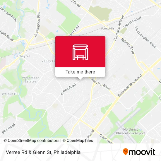 Verree Rd & Glenn St map