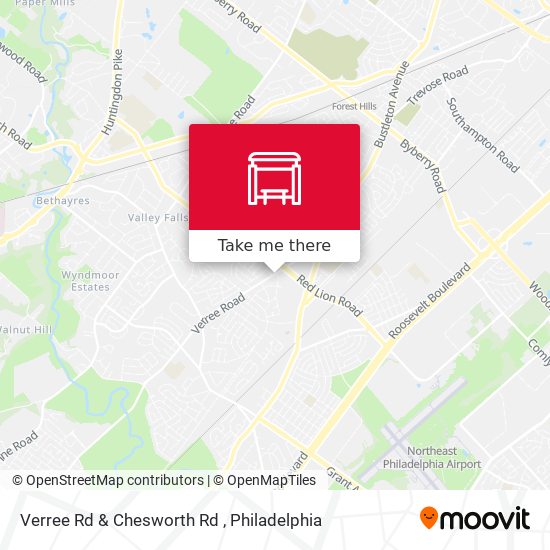 Verree Rd & Chesworth Rd map