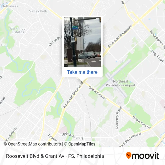 Roosevelt Blvd & Grant Av - FS map
