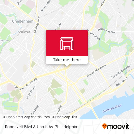 Roosevelt Blvd & Unruh Av map
