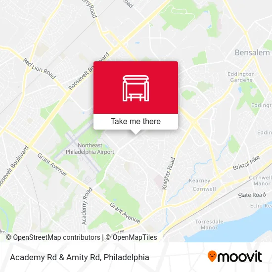 Academy Rd & Amity Rd map