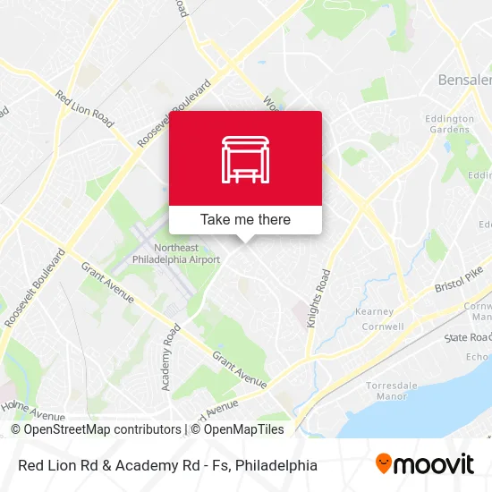 Red Lion Rd & Academy Rd - Fs map