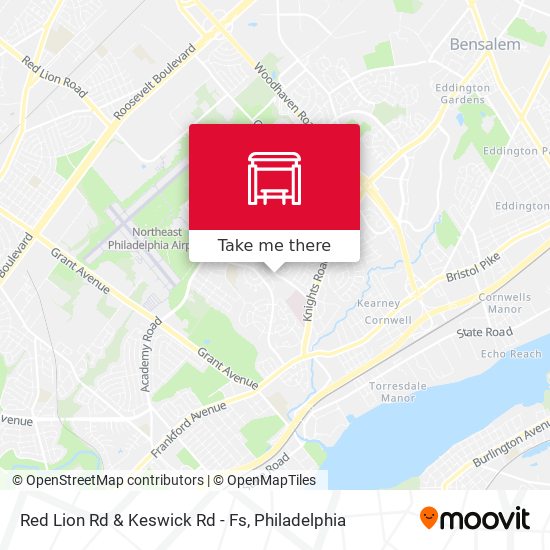 Red Lion Rd & Keswick Rd - Fs map