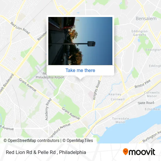 Red Lion Rd & Pelle Rd map