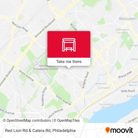 Red Lion Rd & Calera Rd map