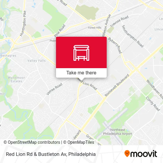 Red Lion Rd & Bustleton Av map