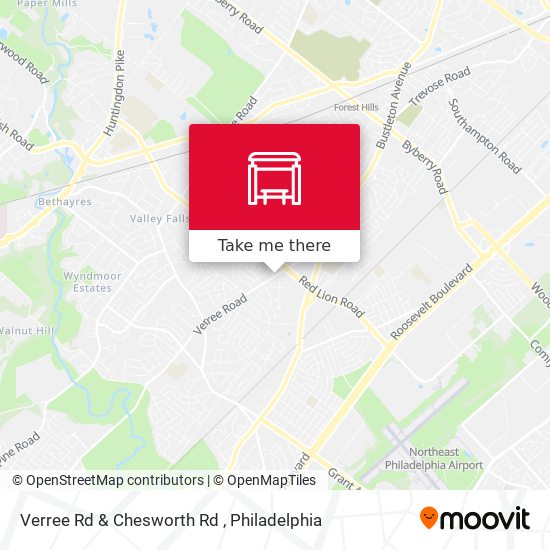 Verree Rd & Chesworth Rd map