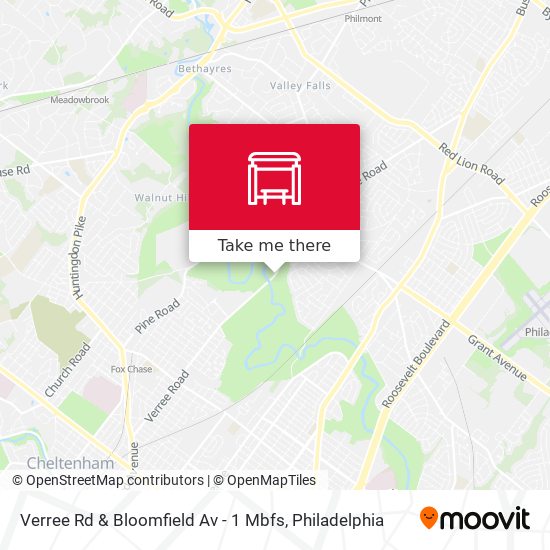 Mapa de Verree Rd & Bloomfield Av - 1 Mbfs
