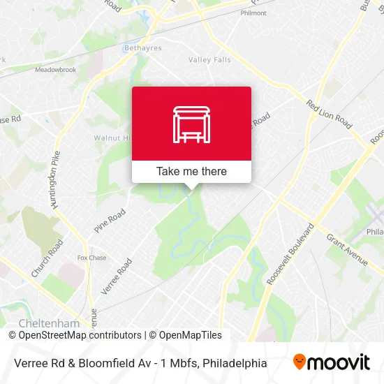 Verree Rd & Bloomfield Av - 1 Mbfs map