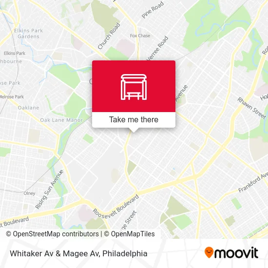 Whitaker Av & Magee Av map