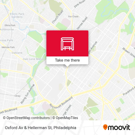 Oxford Av & Hellerman St map