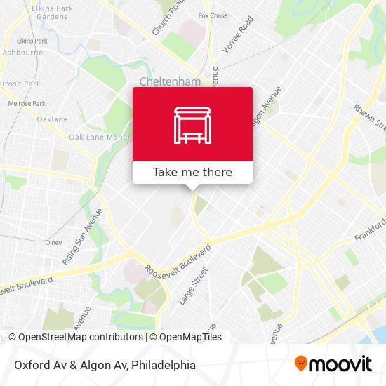 Oxford Av & Algon Av map