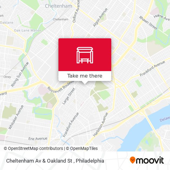 Cheltenham Av & Oakland St map